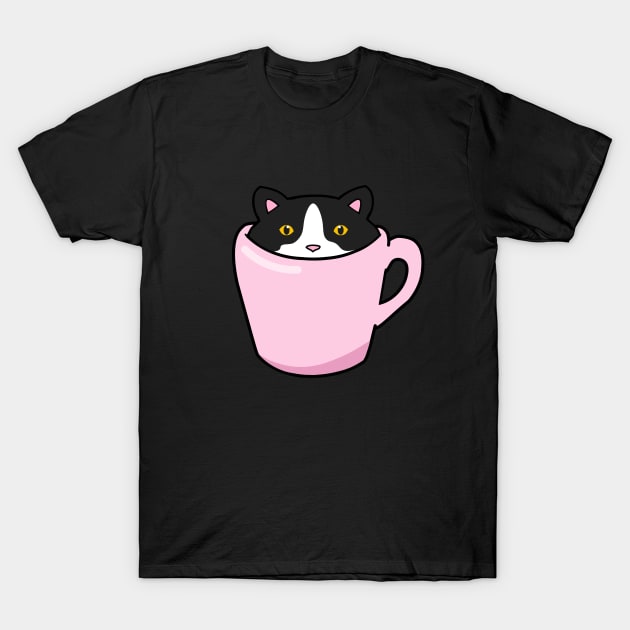 Cute tuxedo cat T-Shirt by Purrfect